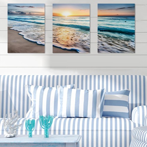 Sunset beach canvas wall art - canvas,