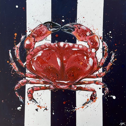 Crab blue and white - blue,