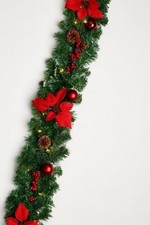 Christmas garland 9ft led - christmas,