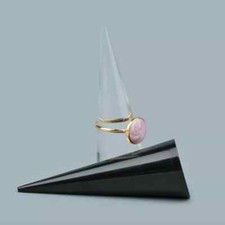 2x Transparent Jewelry Ring Display Holder Stand Cone Shape Acrylic Cone Racks