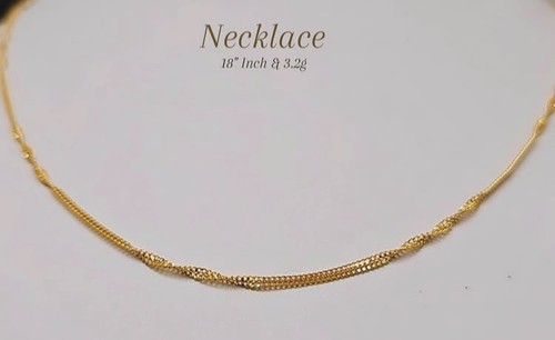 22ct solid gold chain - solid, 3.2g