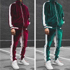 Men's 2 Pcs Full Zip Golden