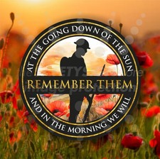 Lest We Forget Window Sticker