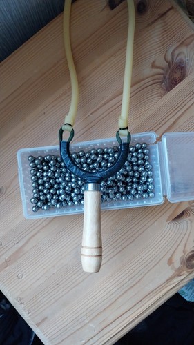 Rubber wrapped catapult with - wrapped,