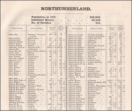 1873 northumberland the - 1873., northumberland.