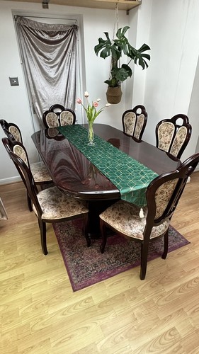 Wooden dinning table - table, 5