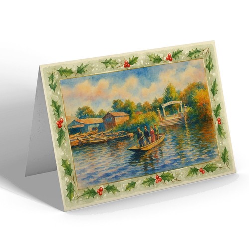 Xmas notelet eel pie - xmas,