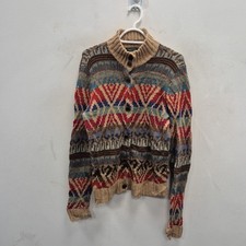Ralph Lauren Polo Womens Southwestern Aztec Cowgirl Cardigan Jacket Size Medium