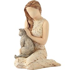 More Than Words Affection (Lady with Cat) Figurine Gift Boxed 