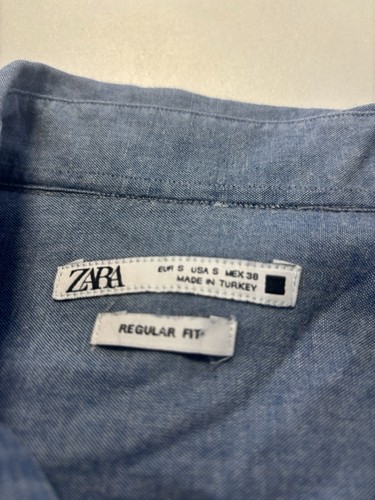 Zara men blue solid - blue,