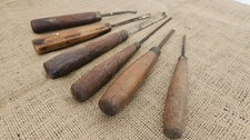 6 vintage woodworking chisels
