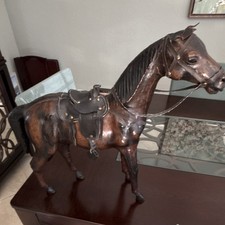 Wooden horse figurine with - horse,