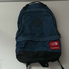 SS15 Supreme x THE NORTH FACE Denim Day Pack blue backpack TNF Rare Bag Rucksack
