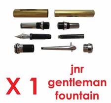 WOODTURNING FOUNTAIN PEN KIT x 1  + BONUS - JUNIOR GENTLEMAN CHROME