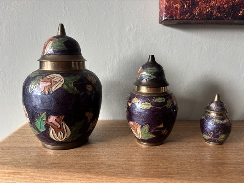 Vintage cloisonne enamel brass - cloisonne,