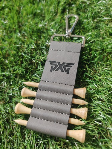 Grey pxg leather golf tee - golf,