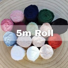 2" Wide Chiffon Ribbon 5m Roll -Frayed Edge Wedding Bouquet Wrap, Invitation DIY