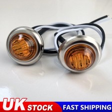 2x Amber Side Light LED Indicator For Classic Car Fiat Lancia Jaguar Morgan Kit-