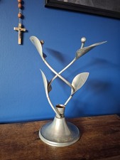 Vintage Chrome Metal Lotus