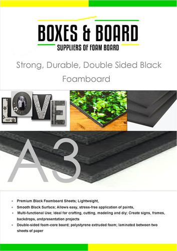 Black 5mm foamboard - a3,