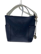 M'S GRACY Leather Handbag Navy