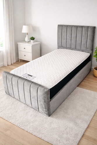 Single bed 3ft silver - bed,