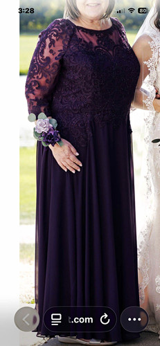 Mgny purple lace chiffon - mgny,