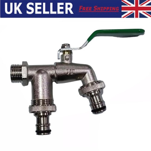 Double garden tap - double, with
