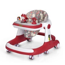 3-in-1 Foldable Baby Walker Adjustable Height Sit-to-Stand Toddler Musical Chair