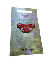 Peacock Butterfly Pin Badge