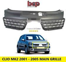 RENAULT CLIO 2001 – 2005 GRILLE MAIN RADIATOR UPPER FRONT BUMPER MK2 