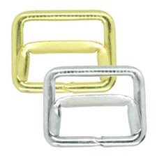 METAL WAISTCOAT SLIDE BUCKLE - GOLD or SILVER Internal Size 19mm  (26mm x 21mm)