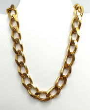 GROSSE VINTAGE GOLD TONE CHUNKY LINK STATEMENT NECKLACE SIGNED. 16"  VGC