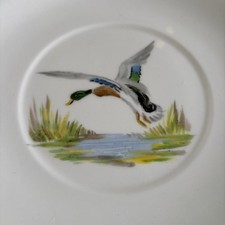 Vintage Dulcie Vaughan Studios Hand painted Bone China ‘Flying Ducks’ Plate Set