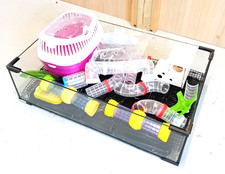 SMALL MAMMAL BUNDLE Cage, Glass run & Accessories collection Gerbil Hamster Rat