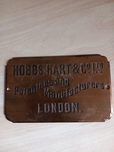 Antique 20th brass hobbs - antique,