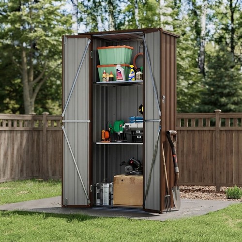 Versatile brown metal storage - metal,