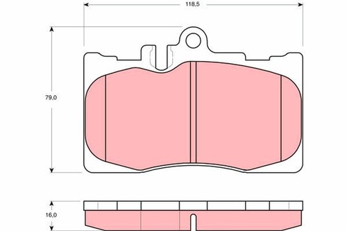 Gdb3322 brake pad - pad, disc