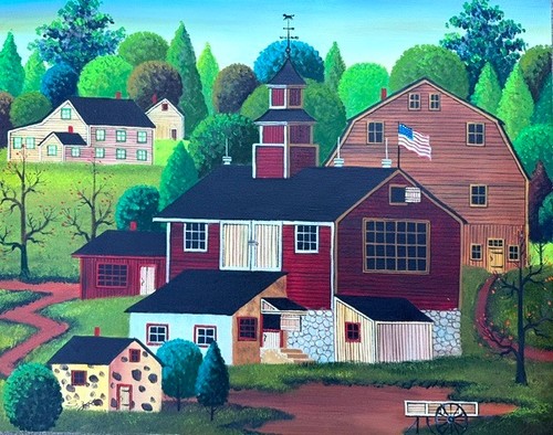 Rare large painting american - rare,