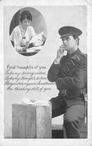 World war romatic postcard - world,