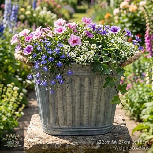 Vintage style galvanised metal - style,