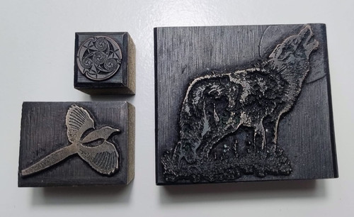Vintage letterpress stamp art - letterpress,