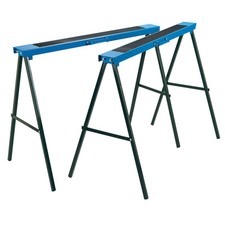 Draper Pair of Fold Down Trestles Pressed Steel With Anti-Slip Mat 1000 x 800mm