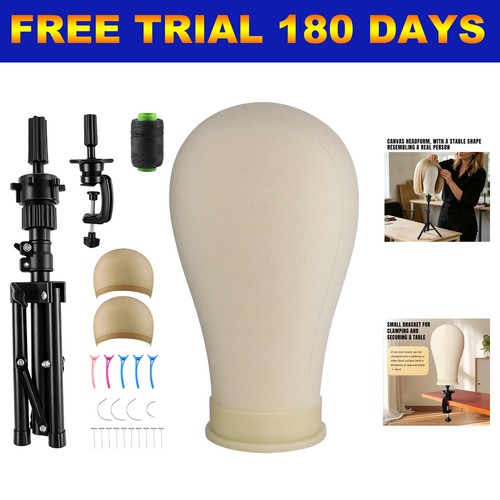 Wig stand with mannequin - stand,