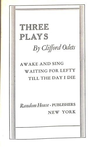 Three plays clifford odets - three, by