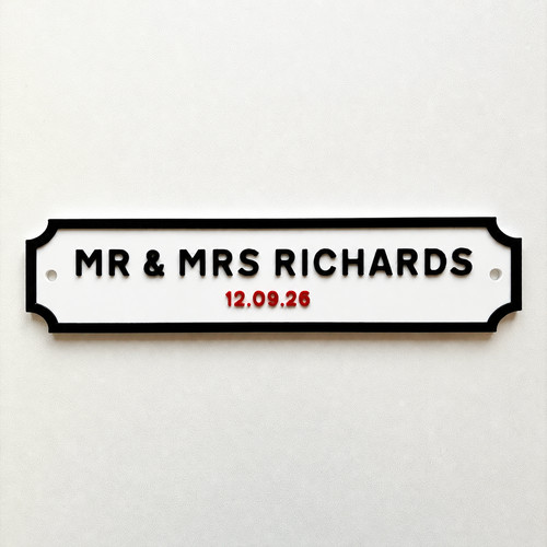 Personalised text sign - personalised, –