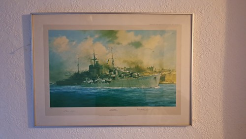 Hms kelly framed - ,