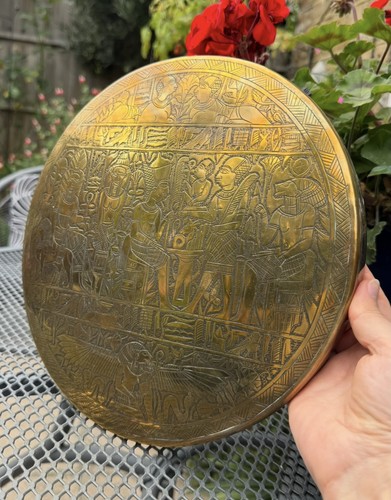 Vintage brass egyptian middle - brass,