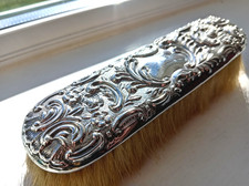 Mappin and Webb solid silver backed brush London 1904 . Heavy gauge silver. 