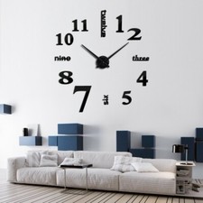 Stick On Wall Clock Modern DIY